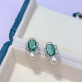 Sanchishi · Dawn Pearl Earrings Green