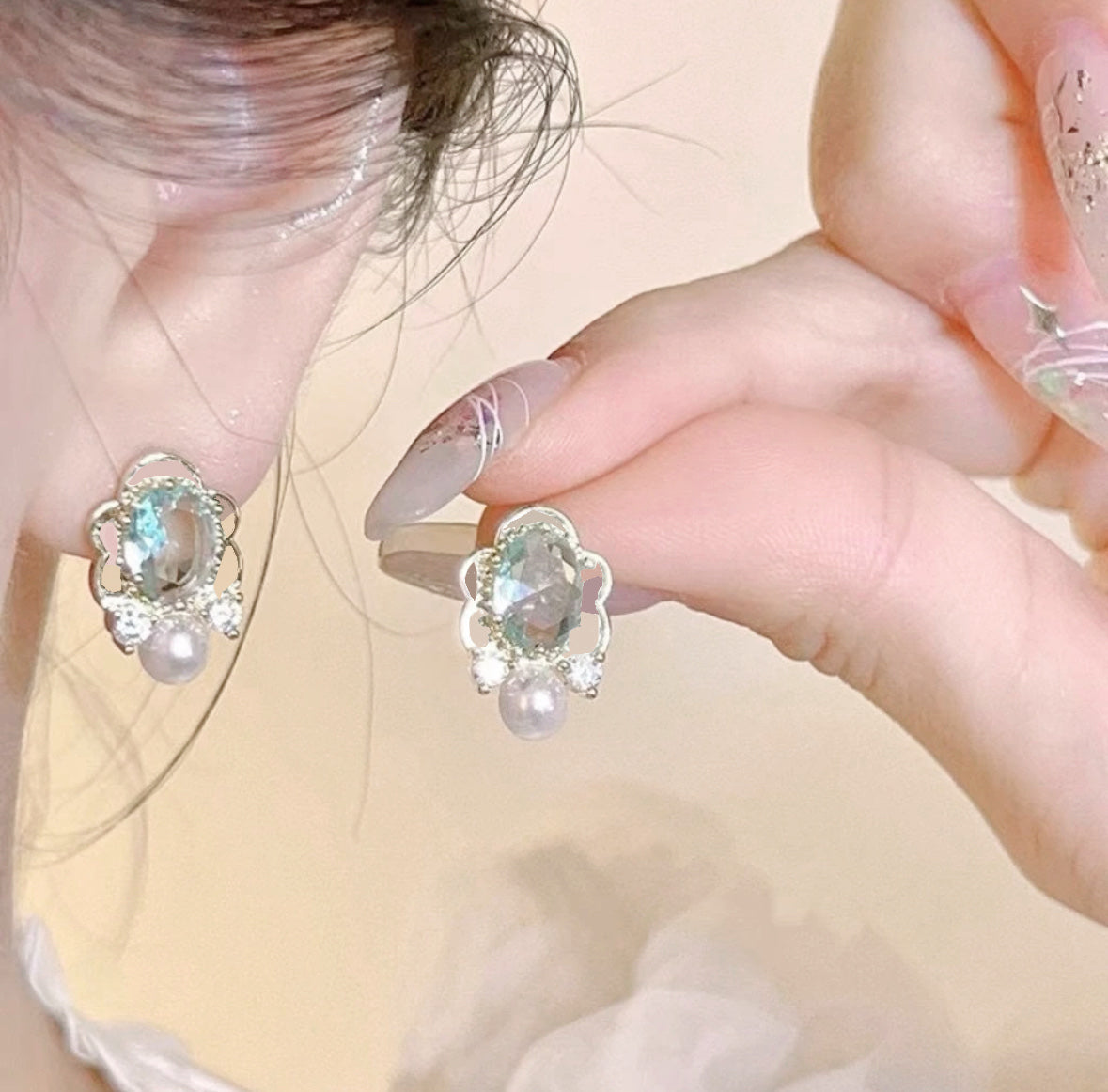 Sanchishi · Dawn Pearl Earrings Blue