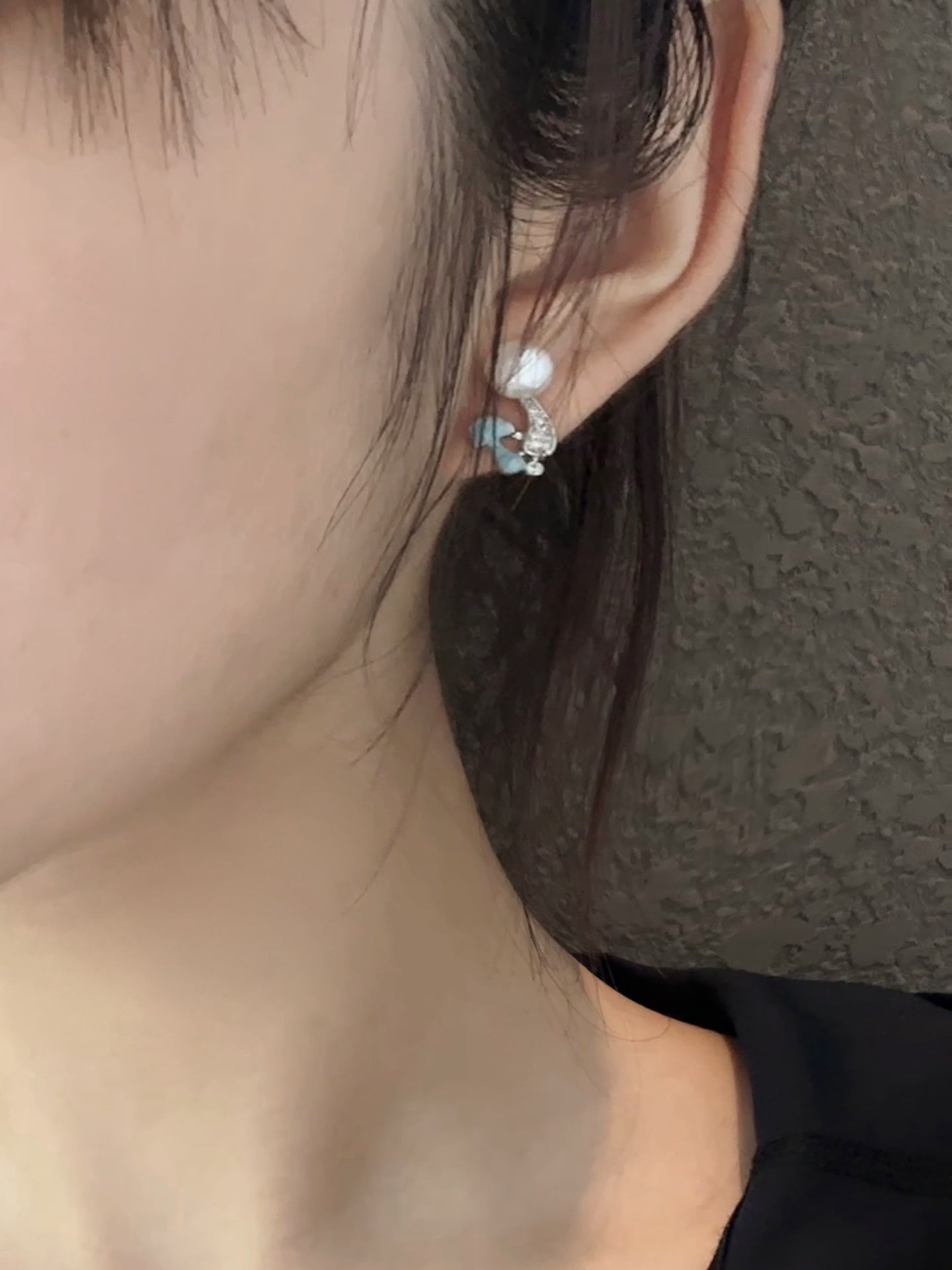 Lunaire Wild Freshwater Pearl Mushroom Stud Earrings