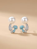 Lunaire Wild Freshwater Pearl Mushroom Stud Earrings