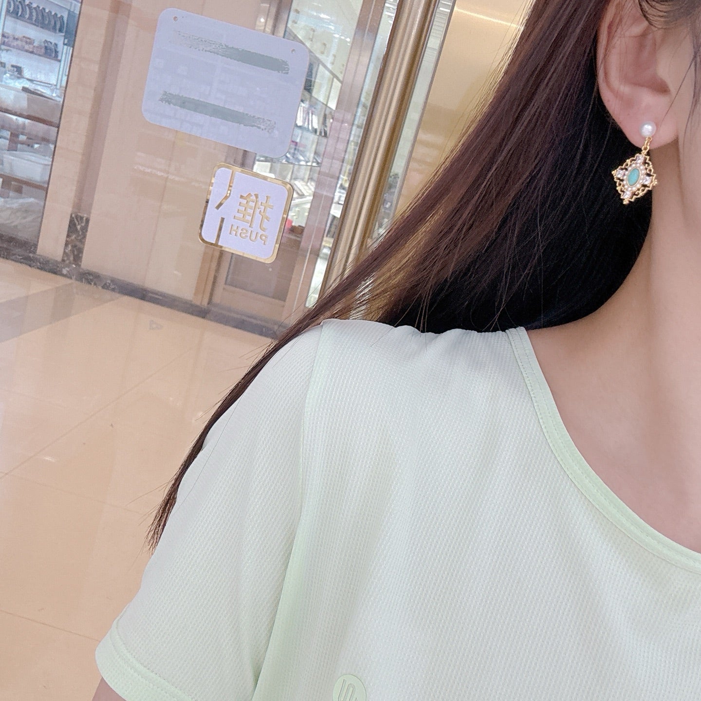 Ethereal Freshwater Pearl & Turquoise Drop Earrings | Vintage Floral Dangle | Lightweight Luxury