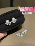 Starlight Fan Pearl Earrings - Convertible Two-Way Design for Everyday Elegance and Evening Glamour