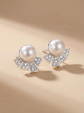 Starlight Fan Pearl Earrings - Convertible Two-Way Design for Everyday Elegance and Evening Glamour