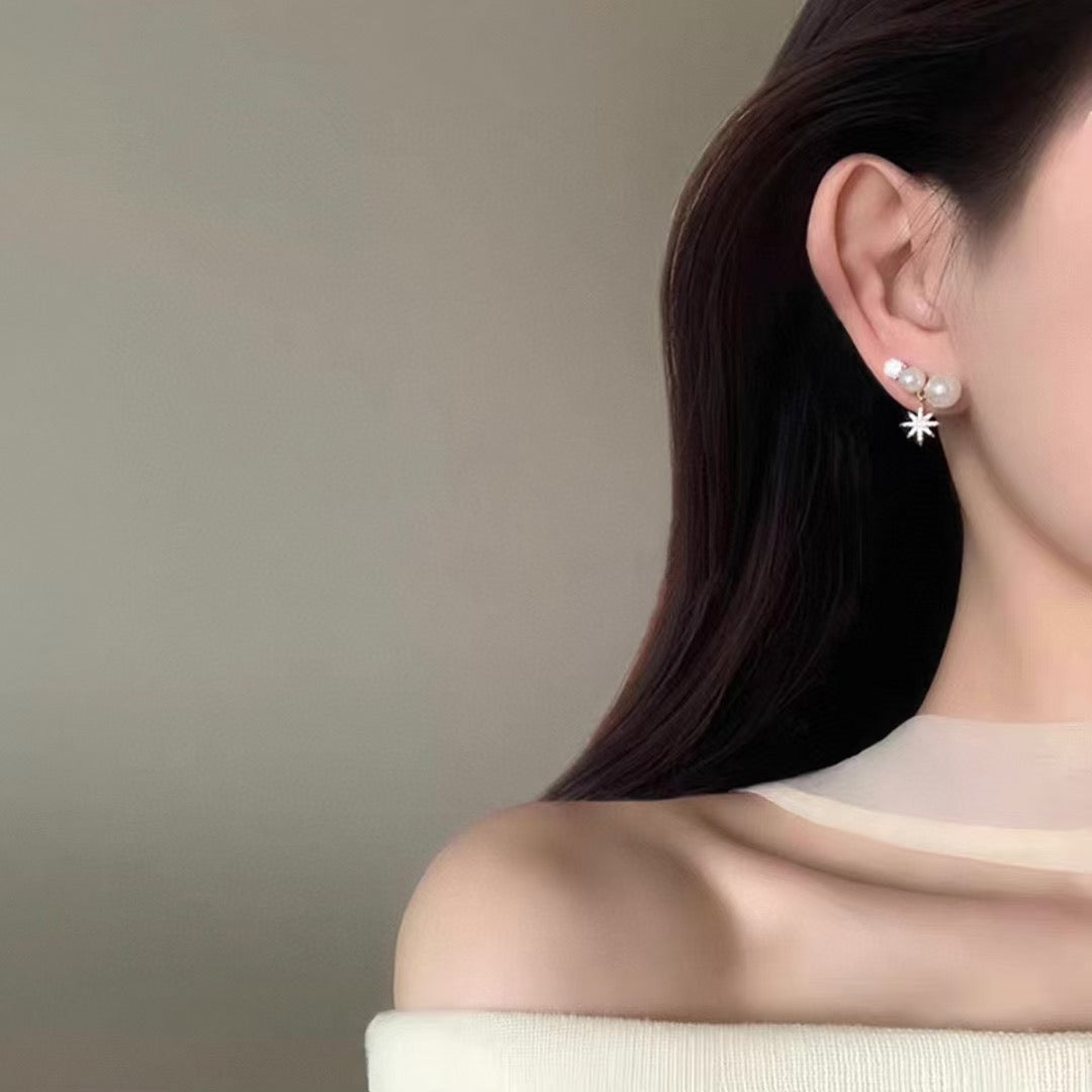 Gradient Stardust Pearl Earrings