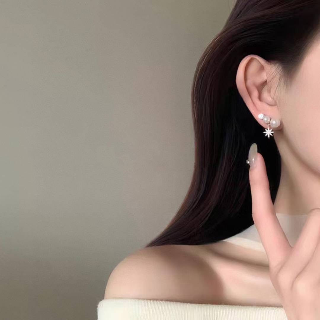 Gradient Stardust Pearl Earrings