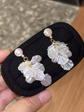 Wild Freshwater Pearl Blossom Earrings | Handcrafted Floral Drops for Everyday Elegance