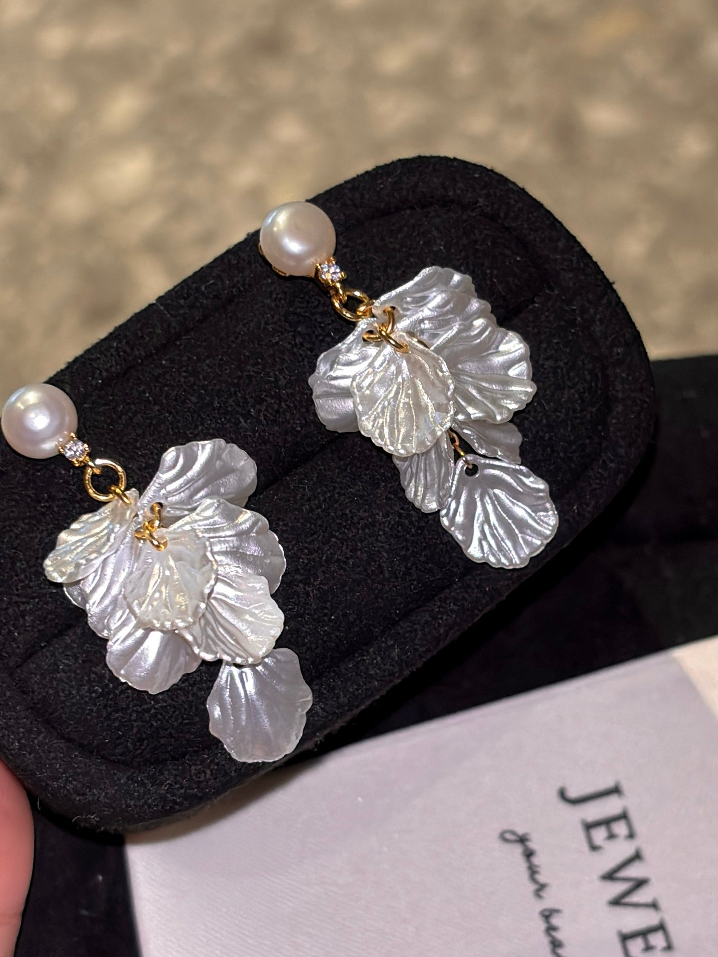 Wild Freshwater Pearl Blossom Earrings | Handcrafted Floral Drops for Everyday Elegance