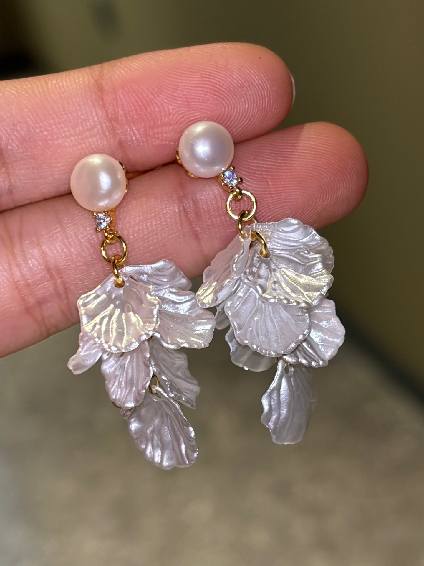 Wild Freshwater Pearl Blossom Earrings | Handcrafted Floral Drops for Everyday Elegance