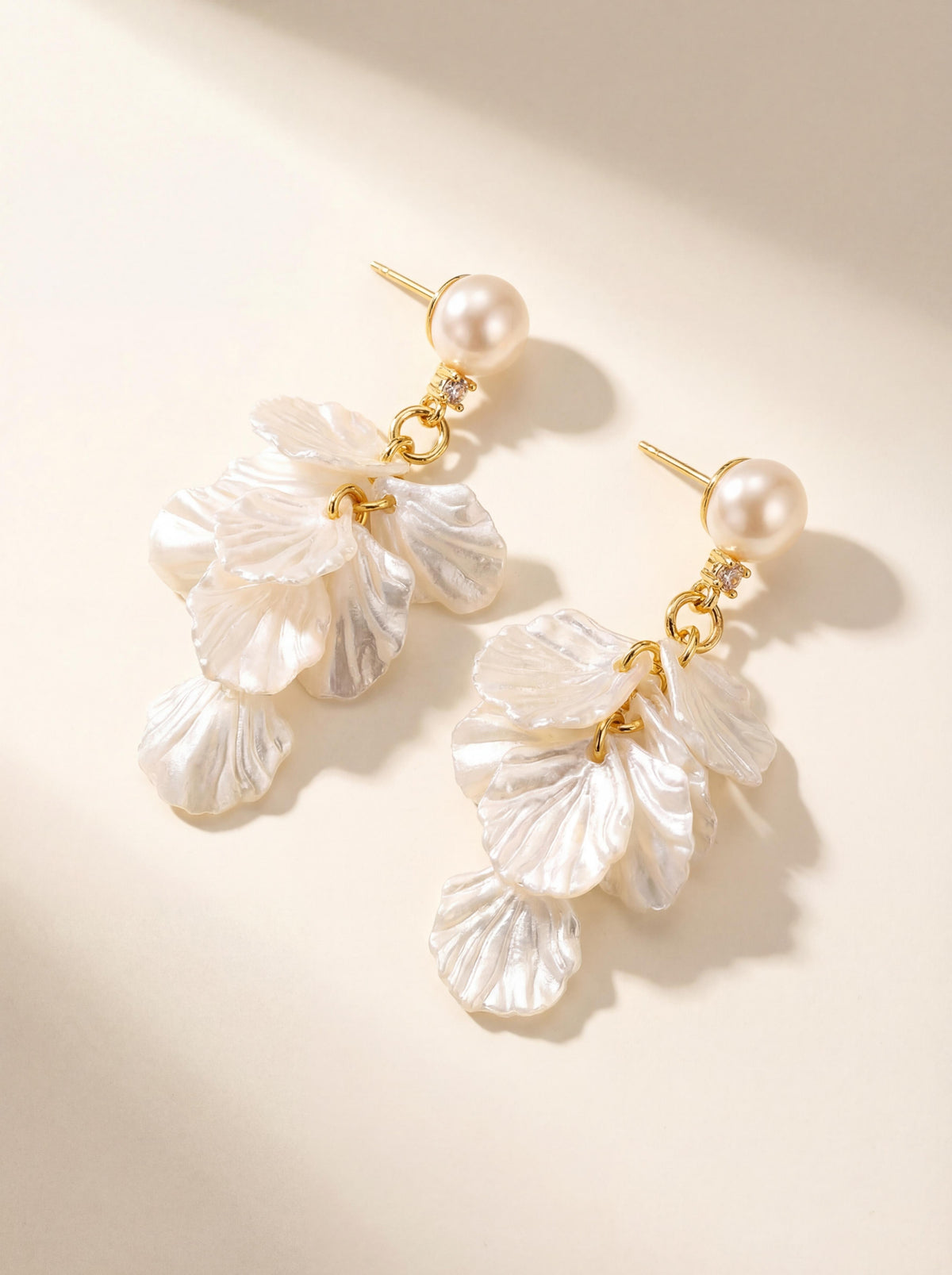 Wild Freshwater Pearl Blossom Earrings | Handcrafted Floral Drops for Everyday Elegance