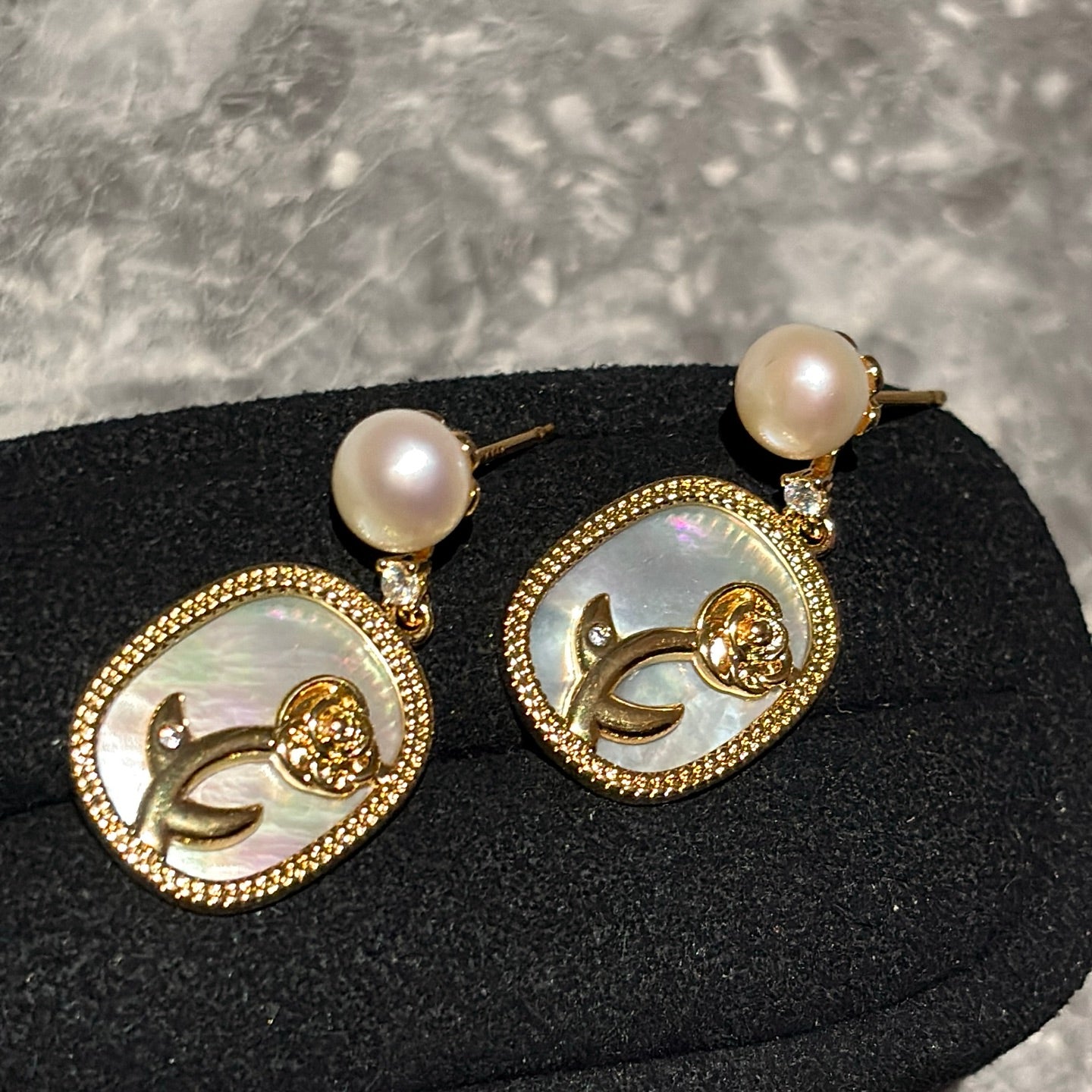 Wild Freshwater Pearl & Rose Mabe Shell Earrings | Victorian-Inspired All-Day Elegance