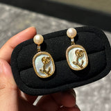Wild Freshwater Pearl & Rose Mabe Shell Earrings | Victorian-Inspired All-Day Elegance