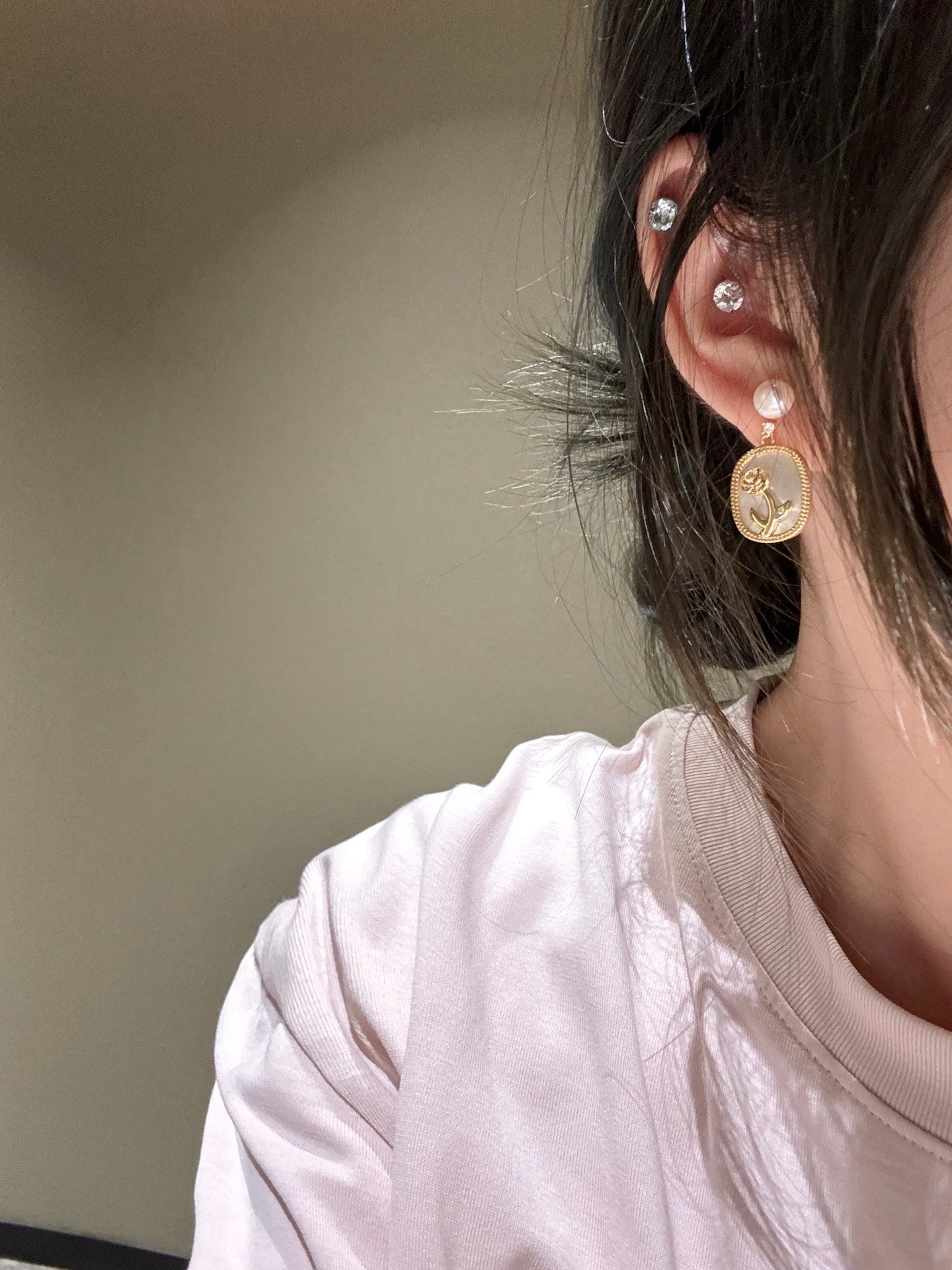 Wild Freshwater Pearl & Rose Mabe Shell Earrings | Victorian-Inspired All-Day Elegance