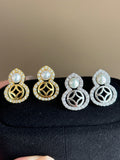 Double Hoops Freshwater Pearl Earrings
