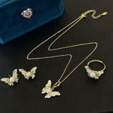Dancing Light Butterfly Pearl Trio Set