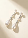 Dewdrop Pearl Earrings | Handcrafted Freshwater Pearls with Fringe & French-Style Chain for Effortless Elegance