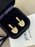 Gilded Treasure Pear Stud Earrings