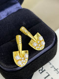 Gilded Treasure Pear Stud Earrings