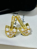 Gilded Treasure Pear Stud Earrings