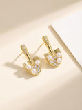 Gilded Treasure Pear Stud Earrings