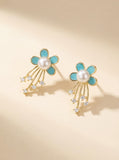 Provence Breeze Enamel Freshwater Pearl Drops: Effortless Elegance for Timeless Moments
