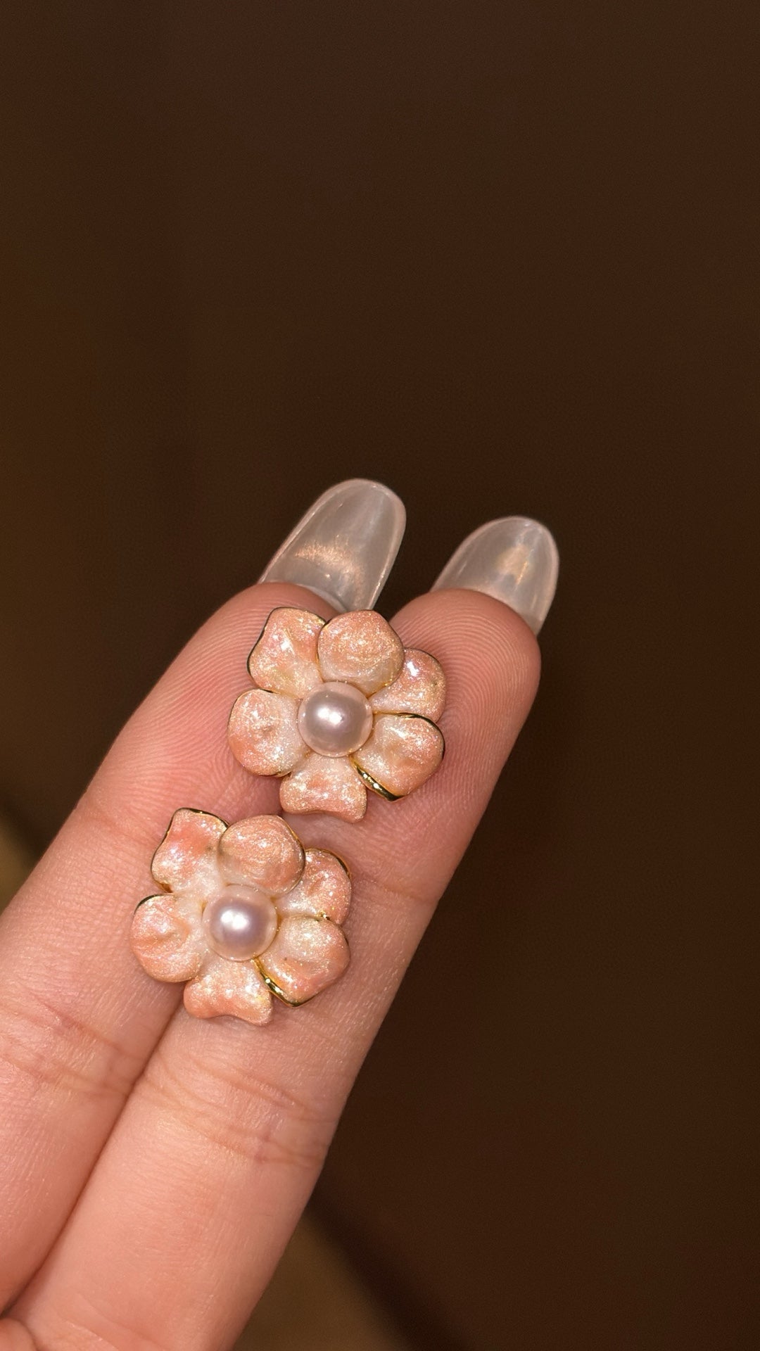 Monet's Garden Floral Pearl Earrings - Trio Set with Wild Freshwater Pearls