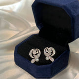 Moonlit Rosette Pearl Earrings by Investors' Choice