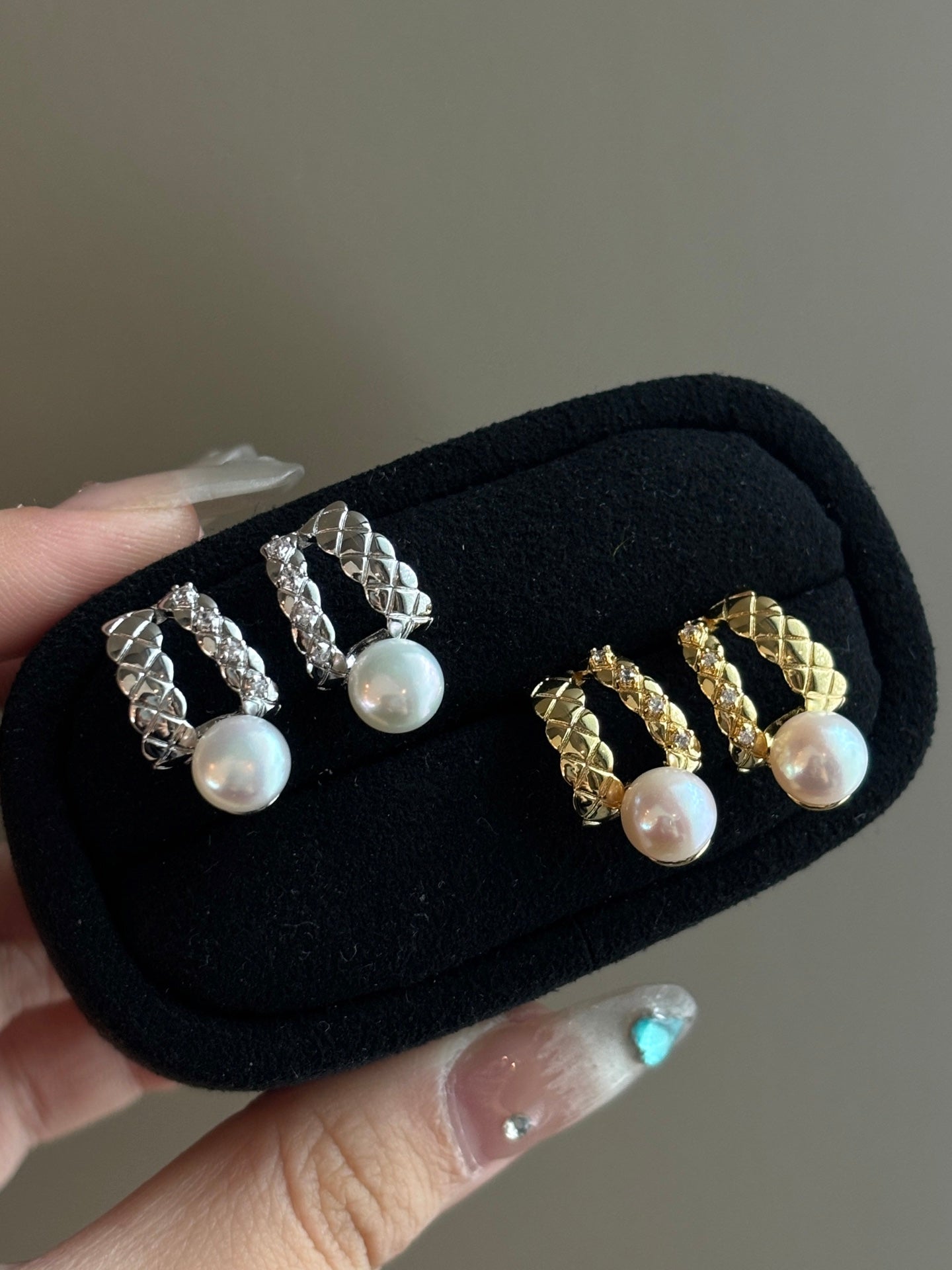 Moonlight Weave Pearl Hoops - Elegance for Everyday Glow