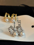 Moonlight Weave Pearl Hoops - Elegance for Everyday Glow