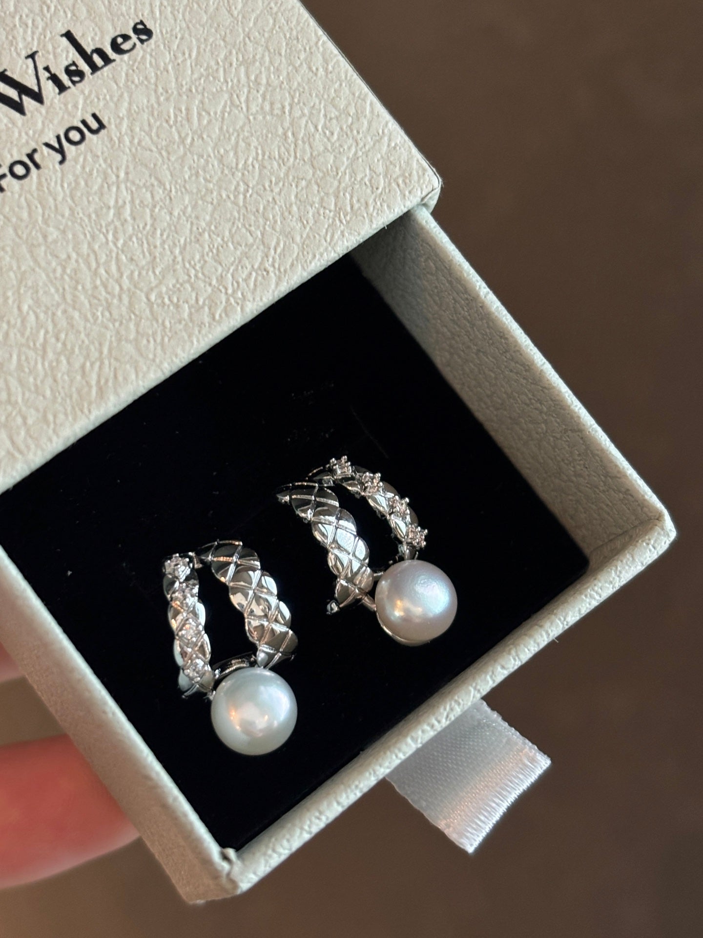 Moonlight Weave Pearl Hoops - Elegance for Everyday Glow Silver