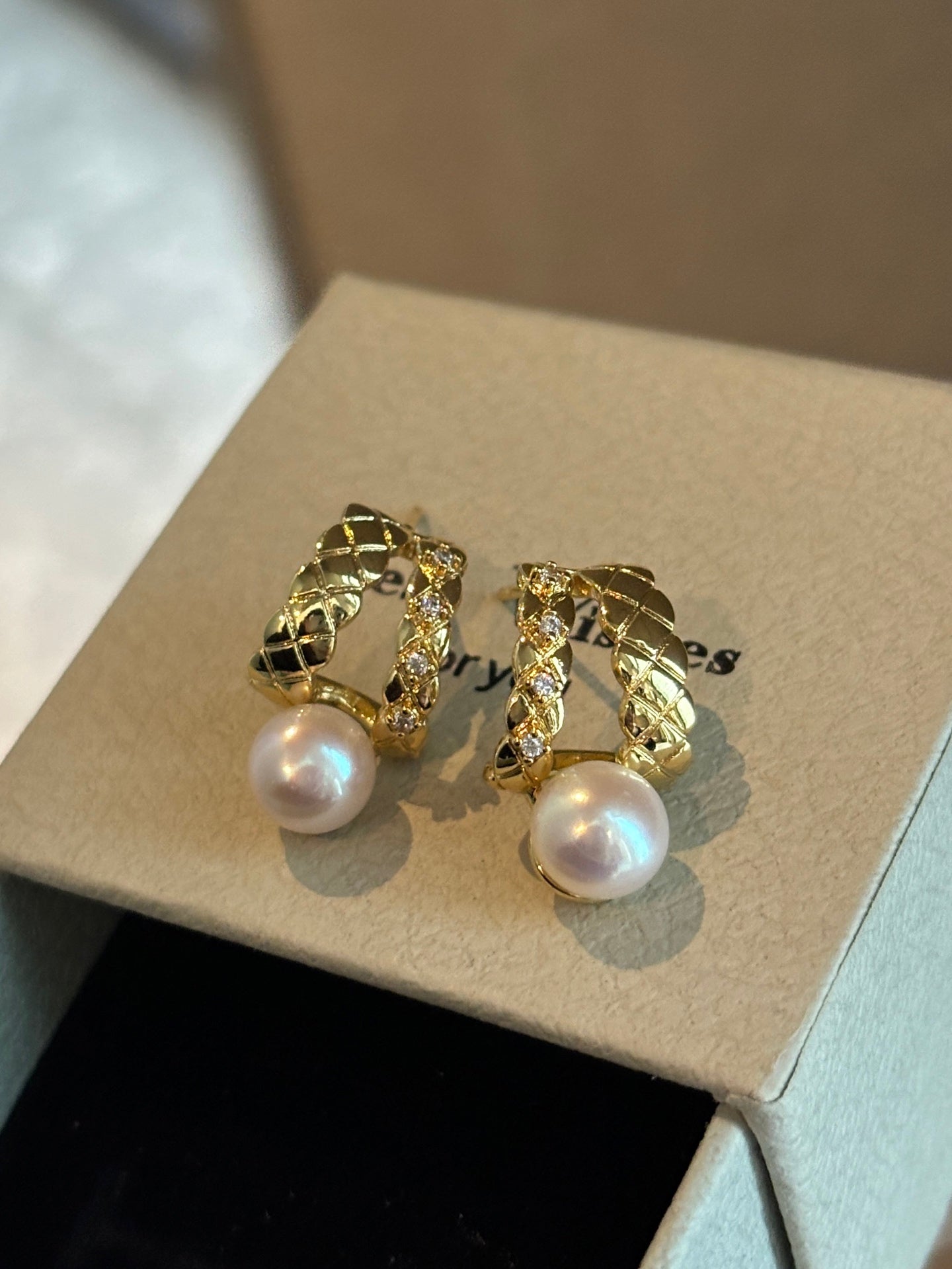 Moonlight Weave Pearl Hoops - Elegance for Everyday Glow
