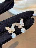 Whispering Butterfly Freshwater Pearl Earrings | Effortless Elegance for Every Occasion