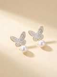 Whispering Butterfly Freshwater Pearl Earrings | Effortless Elegance for Every Occasion