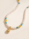 S925 Silver Rotating Gourd Pearl Choker Necklace - Timeless Blessings for Her