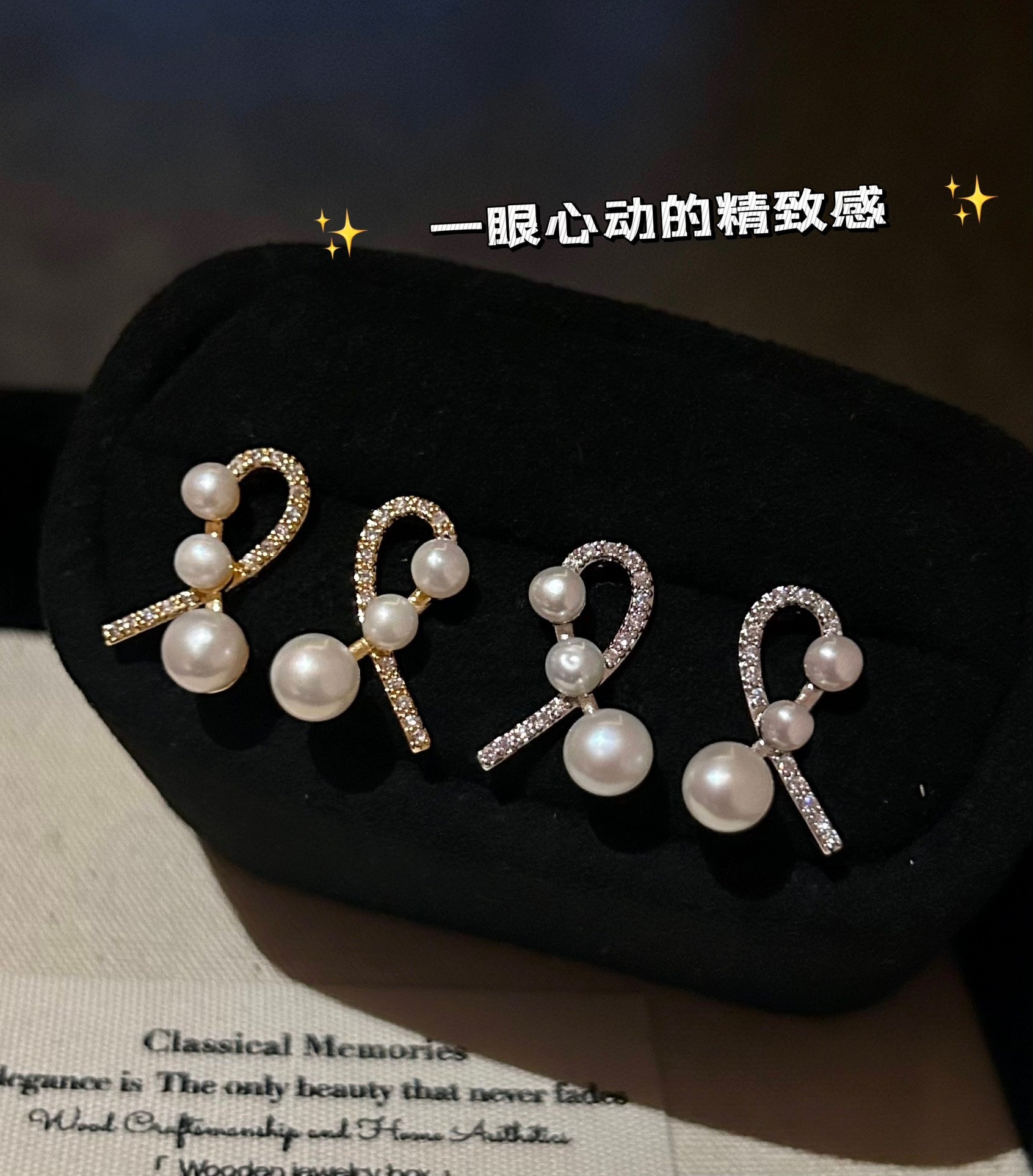 Wild Freshwater Pearl Bow Earrings - Handcrafted Elegance with Micro-Diamonds