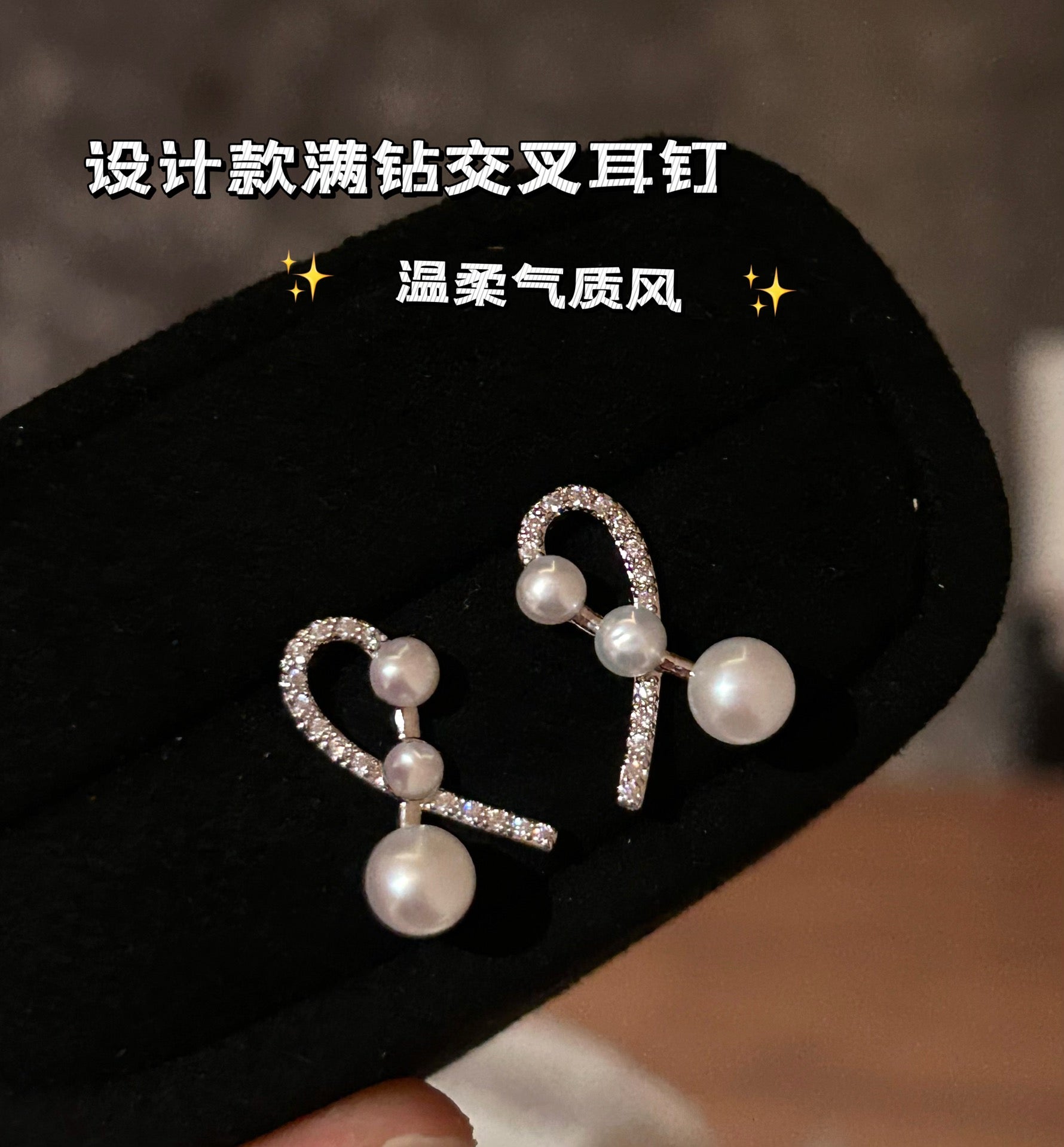 Wild Freshwater Pearl Bow Earrings - Handcrafted Elegance with Micro-Diamonds